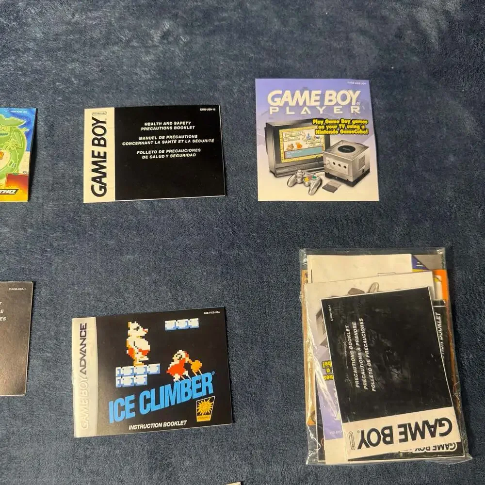 Vintage Nintendo Game Boy and Sega Game Gear Instruction Manuals and Booklets